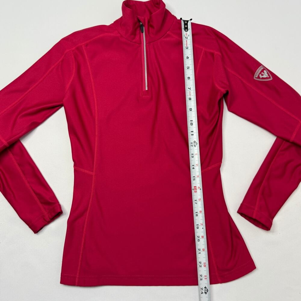 Rossignol Womens 1/4 Zip Pullover Athletic Shirt Size Small Pink - Picture 5 of 10